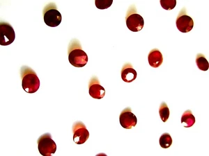 40 Pcs. 7.45 Ct. Natural Top Blood Red Cut 3 mm Round Rubies, Burma - Picture 1 of 6