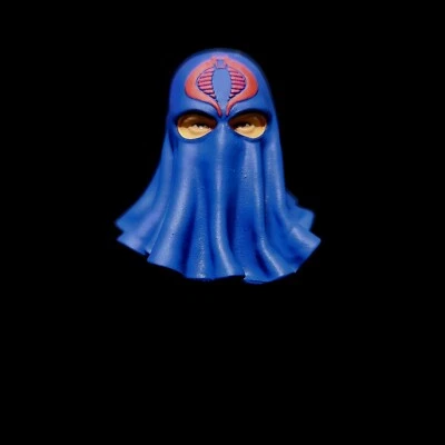 Tarjeta Retro PINTADA Con Capucha Cabeza de Comandante Cobra escala 1:12 Clasificada G. I. Joe  Foto 1 de 4