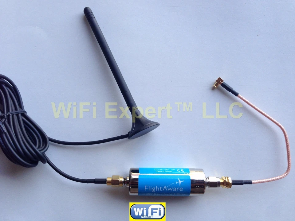 ADS-B 1090MHz Band-pass SMA Filter plus Car Antenna + Pigtail for FlightAware - Image 1 of 4