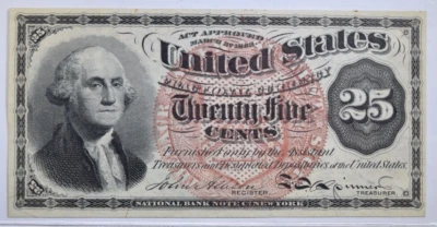 FRACTIONAL CURRENCY ~ FR 1302 4th ISSUE 25 CENTS ~ BRIGHT! ~ CRISP UNCIRCULATED! - Image 1 of 2