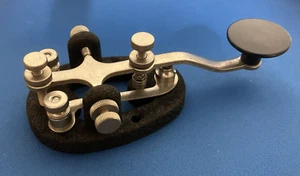 GENUINE SPEED-X MORSE CODE TELEGRAPH KEY - BEAUTIFUL SHAPE! - HAM RADIO - CW - Afbeelding 1 van 5