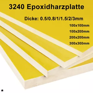 3240 Epoxy-Platte Dicke 0.5/1/1.5/2/3mm Epoxidharz Glasfaserplatte 100/200/300mm - Bild 1 von 7