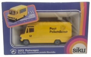 Siku 1:55 Scale 2013 Postwagen "Post Paketdienst" Yellow Van Diecast Model 