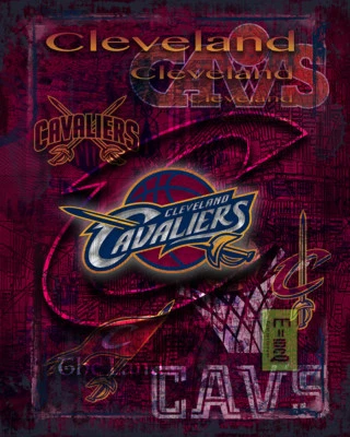 Cleveland Cavaliers Poster, Cleveland CAVS Basketball Print Free Shipping Us - Image 1 of 4