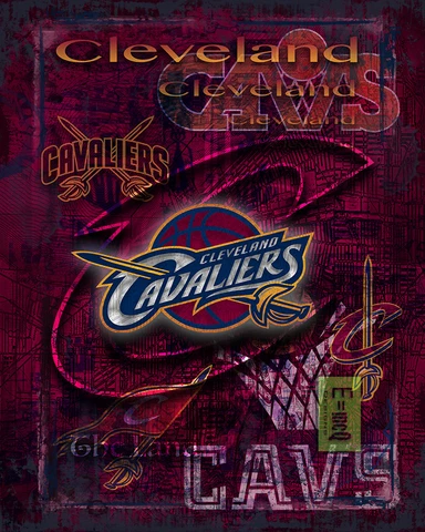 Cleveland Cavaliers Poster, Cleveland CAVS Basketball Print Free Shipping Us Cover