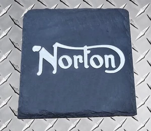 Norton Natural slate Stone Coaster Engraved - Picture 1 of 3