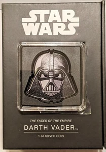 Faces of the Empire: Darth Vader 2021 Niue 1 oz $2 Star Wars Disney Silver LTD - Picture 1 of 7