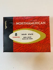 North American 8 Transister Solid State Deluxe Micro 8TR Radio 821A Gold CIB - Picture 1 of 9