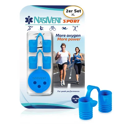 Nasivent Sport - 2x Gr. XL - Sky Blue - Nasendilatator verbesserte Nasenatmung