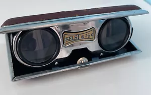 Vintage Selsi 2.5X Folding Opera Glasses Binoculars - Picture 1 of 4