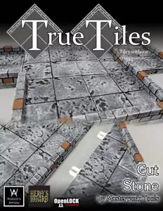 True Tiles - Set estremo pietra tagliata 150 piastrelle! - OpenLock - DND - Pathfinder - Du - Foto 1 di 7