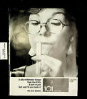 1967 Chesterfield Cigarettes 101 Woman Glasses Earrings Vintage Print Ad 24393