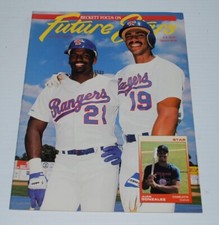 1991 July Beckett Focus On Future Stars Magazine-Juan Gonzalez & Sierra-MLB