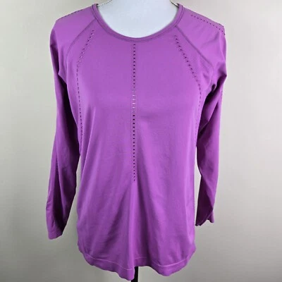 Athleta Womens Top M Purple Foothill Slim Fit Long Sleeve Pullover - Image 1 of 4