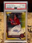 2022 Bowman Chrome MARCELO MAYER Yellow Refractor Auto #71/75 PSA 9 - Red Sox