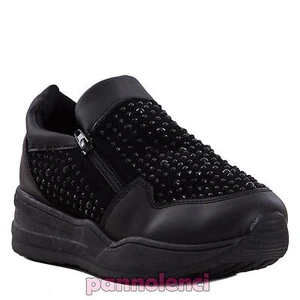 Scarpe donna sneakers slip on strass sportive no lacci slippers nuove RA203 - Foto 1 di 3