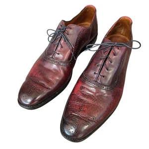 ALLEN EDMONDS Cornwallis Men Leather Brown Adelaide Oxford Brogue Shoes US 13 D - Picture 1 of 8