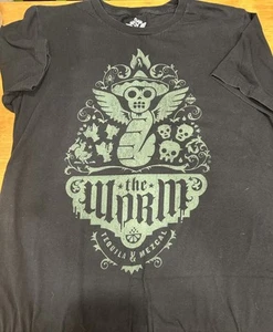 The Worm Tequila And Mezcal Skull Tee Shirt Medium - Picture 1 of 2