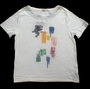 Desigual Top White Colorful Canterbury Sequin T-Shirt Women’s Size EU-XL / US-L - Picture 1 of 8