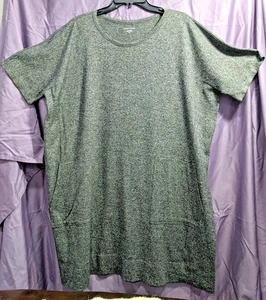 EILEEN FISHER Gray Organic Cotton & Hemp Short Sleeve T Shirt Dress Sz L - Picture 1 of 9