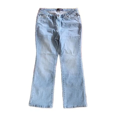 Calça jeans feminina azul lavagem 24/7 14W petite pull on  - Imagem 1 de 4