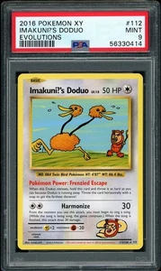 2016 Pokemon XY Evolutions Imakuni's Doduo #112 PSA 9 MINT - Picture 1 of 2