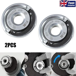 2Pcs Quick Release Angle Grinder Locking Nuts M14 Angle Grinder Flange Nut Repla - Picture 1 of 13