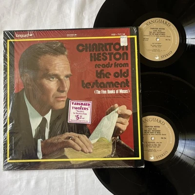 Charlton Heston Reads From The Old Testament NEAR MINT in shrink VANGUARD 2xLP - Image 1 of 4