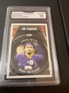 DANTE PETTIS 2018 SAGE HIT PREMIER DRAFT IN FOCUS ROOKIE - GMA GRADED 10-49ers - #47 - Bild 1 von 4