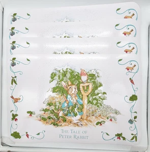 Juego de 4 manteles individuales de vinilo de colección The Tale of Peter Rabbit Beatrix Potter nuevos con etiquetas - Imagen 1 de 4