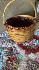 Longaberger 1995 Pumpkin Basket protector, fall foliage liner, large decor, - Picture 1 of 4