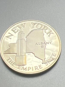 Franklin Mint State of Union Sterling Silver New York Commemorative Coin Empire - Picture 1 of 2
