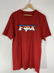 Fox Racing Fox Head Slider SS TEE T-Shirt Size: LARGE NWT Red Short Sleeve - Picture 1 of 6
