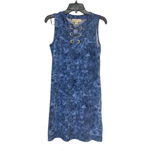 Abito morbido MICHAEL Michael Kors tinta unita oro impreziosito swing Taglia XS