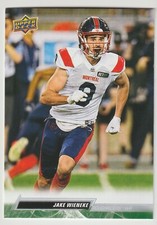 2023 Upper Deck CFL Jake Wieneke #25 Saskatchewan Roughriders South Dakota State