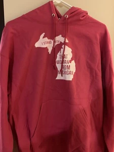 Womens Hoodie Pink - Size Medium - Stand With Michigan - Bild 1 von 1