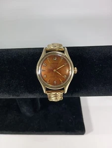 Vintage Benrus 1960s 10K RGP Manual Wind Watch Tropical Salmon Dial Working - Picture 1 of 12