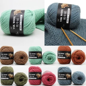 1 ball 100g Yak Crochet Yarn Knitting Wool Knitted Thick DIY Cashmere 30 Colors - Imagen 1 de 40