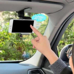 360°Mount Holder Car Dashboard Sun Visor Mirror Stand For Mobile Phone GPS L3H6 - Picture 1 of 13