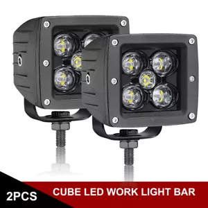 2x 3Inch CREE LED Cube Pods Work Light Bar Spot Beam Driving Fog Offroad 4WD SUV - Picture 1 of 10