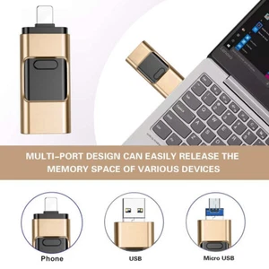 2 TB 512G 256G OTG USB iFlash Disco Pendrive U para Android iPhone 14 11 XR 7 - Imagen 1 de 11