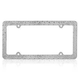 2X Rust Proof Metal Grid Style License Plate Frame Universal Fit - Picture 1 of 4