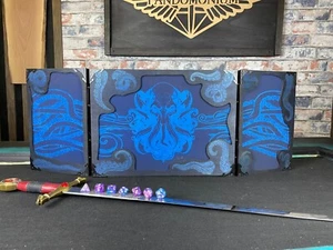 Dungeon Master Screen, DM screen, Cthulhu Design Engraved Felt Front For D&D - Picture 1 of 7