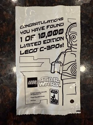 LEGO 2007 STAR WARS CHROME GOLD C-3PO (4521221) RARE LIMITED EDITION 10,000 PCS - Image 1 of 2
