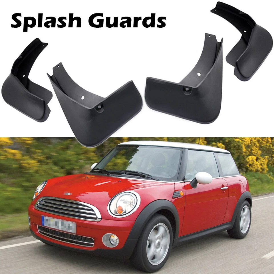 4x Mud Flaps Splash Guards Fender Mudguard for MINI Cooper 2door 2008-2013 R56 - Изображение 1 из 4
