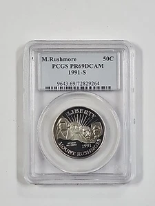 1991-S PCGS PR69DCAM Mount Rushmore Silver Commemorative Proof 50C - Picture 1 of 2