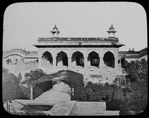 AGRA THE PALACE OF AKBAR KHAN INDIA C1890 PHOTOGRAPH Magic Lantern Slide - Picture 1 of 3