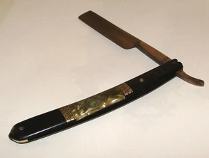 Vintage DORKO Solingen Straight Razor Germany \ Russian Writing - Picture 1 of 7