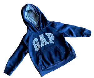Gap SPELLOUT  Pullover Hoodie Sweatshirt Jacket SZ 2 Blue - Picture 1 of 10