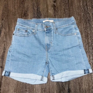 LEVI'S Women's Mid Length Short Cuffed Roll Up Zip Fly Pockets Size 26 - Picture 1 of 4